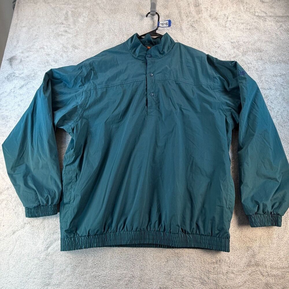 Sunice Pullover Jacket Men’s XXL Teal Vintage Windbreaker Golf Half Snap